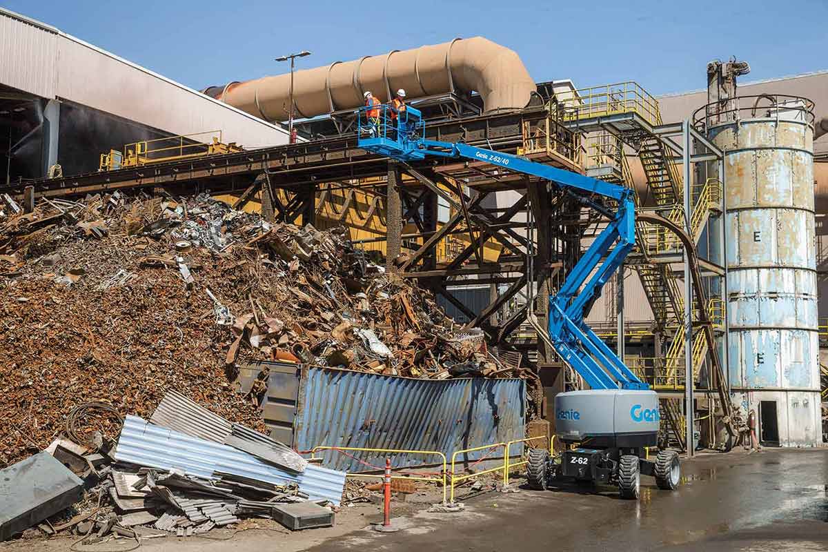 Equipo de elevación Genie en operación